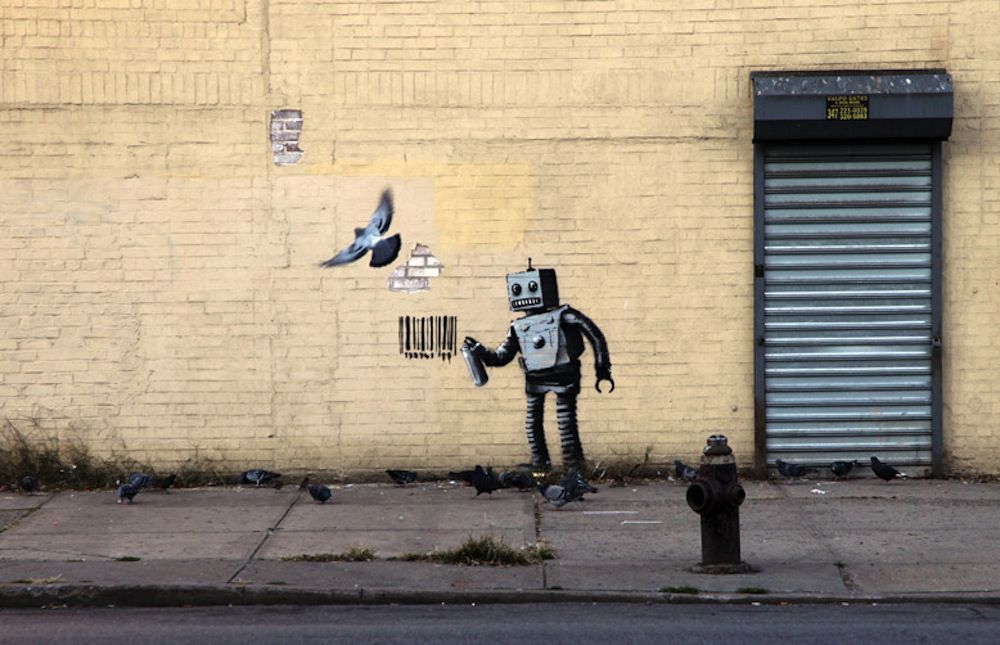Grade: C<br/>Went up on <a href="http://gothamist.com/2013/10/28/photos_new_banksy_piece.php#photo-1">October 28th</a><br/>Located on Stillwell and Neptune in Coney Island<br/>(Photo via Banksy)